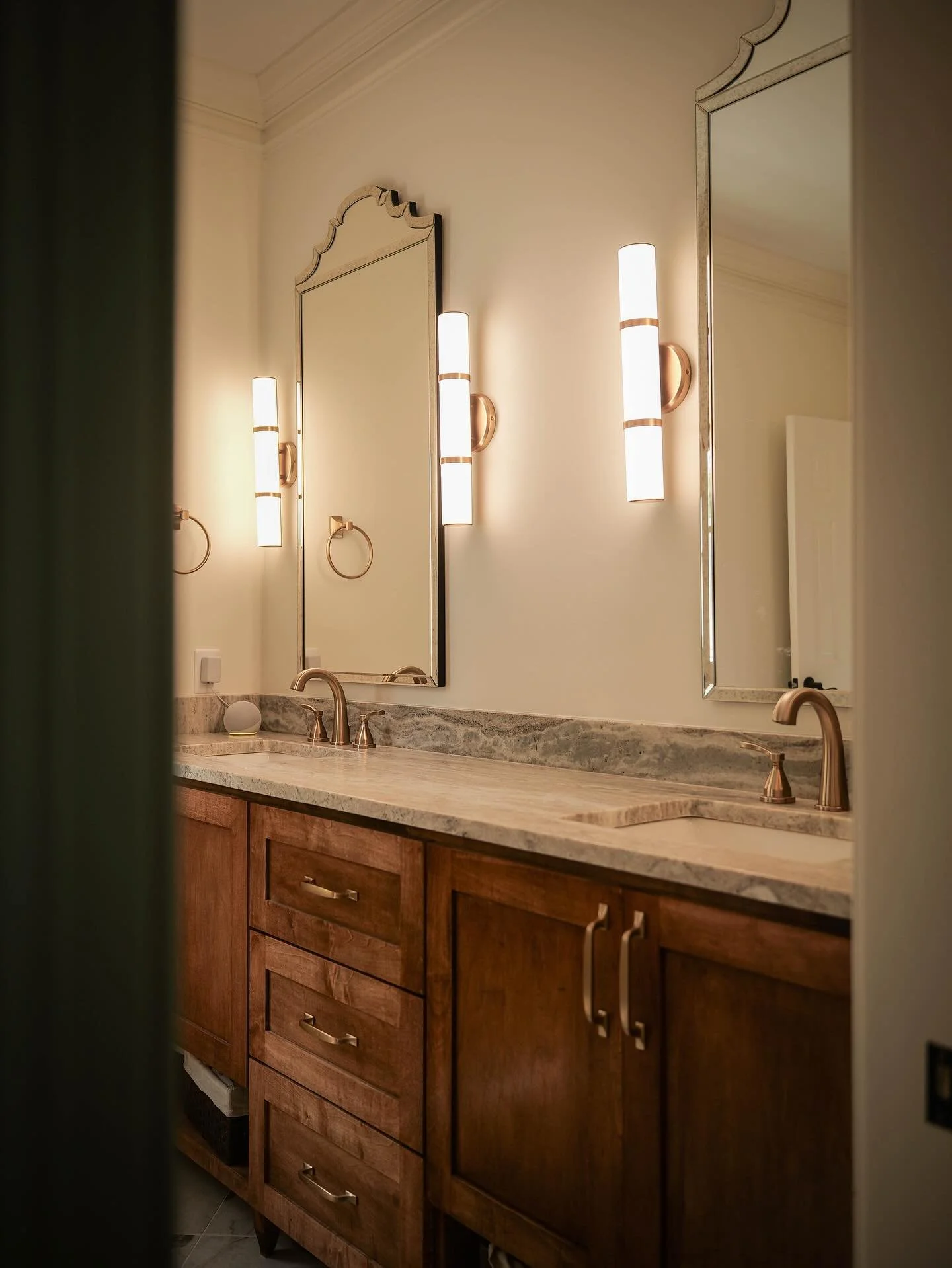 From top to bottom, this bathroom was completely reimagined.

We opened up the layout, added a freestanding tub, new shower, vanity, and fresh tile throughout. Behind the walls, all-new plumbing and drywall brought the space fully up to date. The res