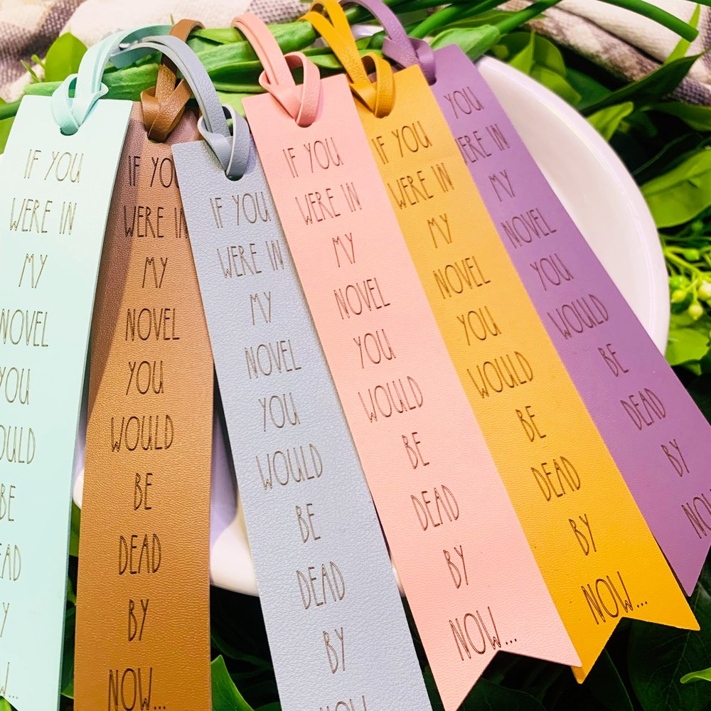 Leather - Colorful Engraved Bookmark with Tassel — MAYHEM MADE SIMPLE