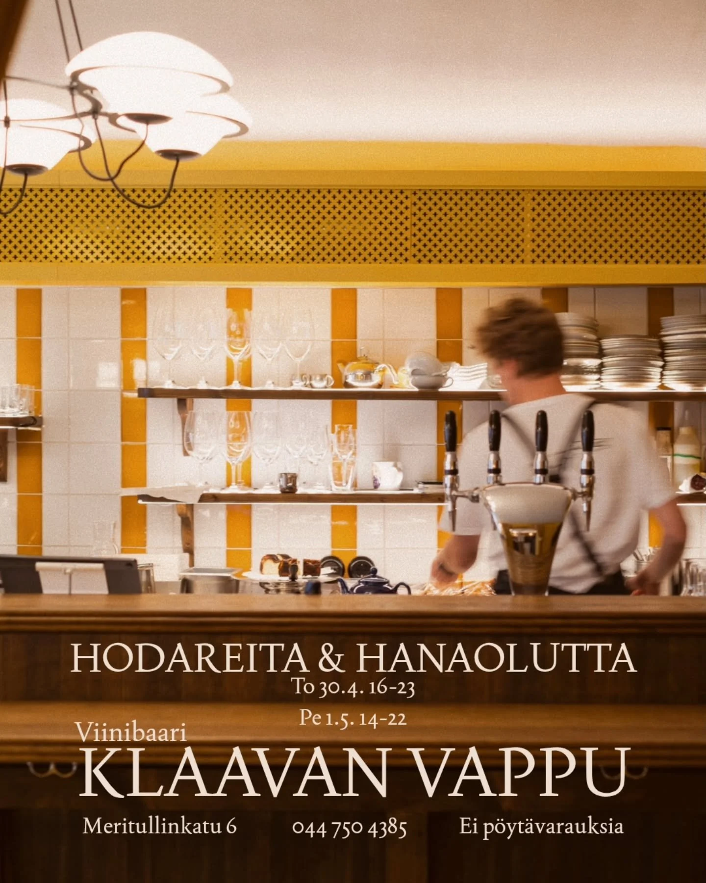 Hot tip for Vappu! We have sima brewing, hot dogs in the making and a bunch of different magnum bottles of champagne in the cold 🧞

See you in Klaava on Vappu eve AND the 1st of May! ❤️&zwj;🔥