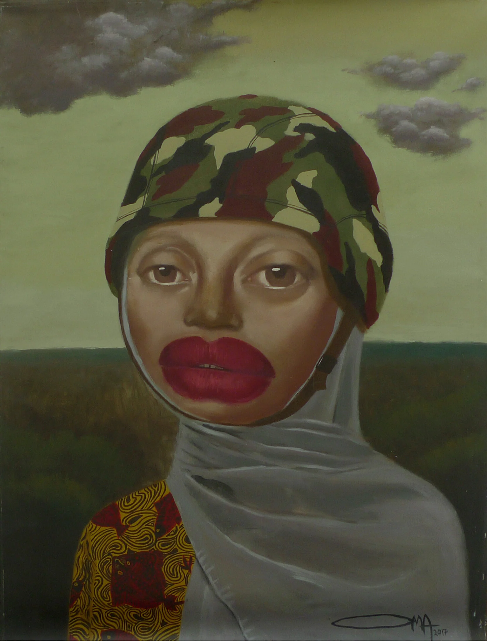 Aisha %22empowered without love series%22 acrylique sur toile 129x168cm 2018.JPG