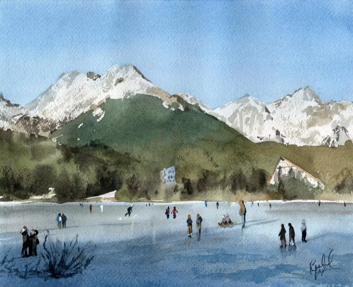 &Scaron;trbsk&eacute; Pleso 🇸🇰 8 x 10 in
Available in my Etsy shop

A scene from our time in the High Tatras last month. 

@chatasolisko