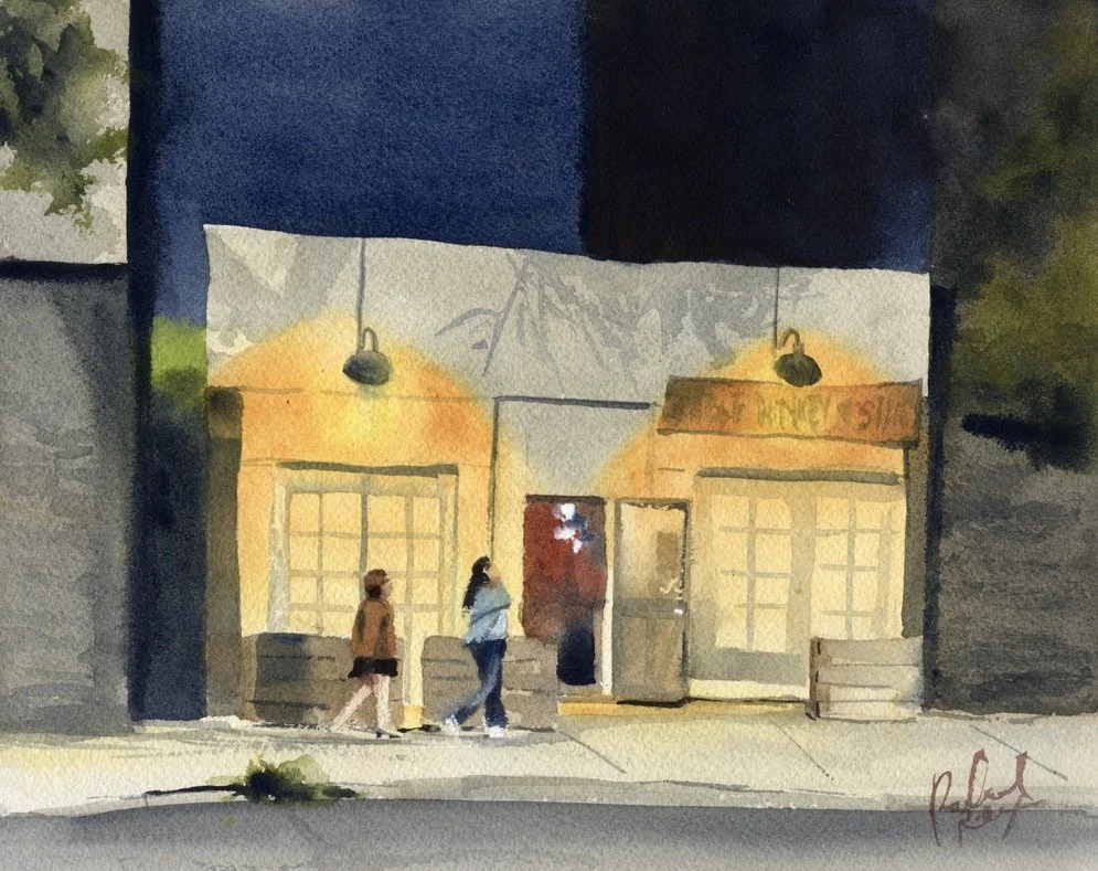Table, Donkey and Stick, 2026, 8 x 10", watercolor