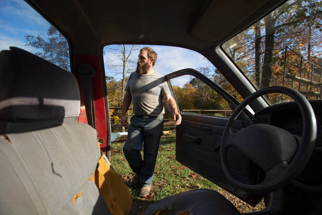  Charlie Musselman gets back into the ranch truck after turning off the water used to refill a trough at the end of the day at Smoke Rise Ranch on Monday, Oct. 12, 2020. Musselman was born in Grand Ports, North Dakota and moved to Minnesota near the 