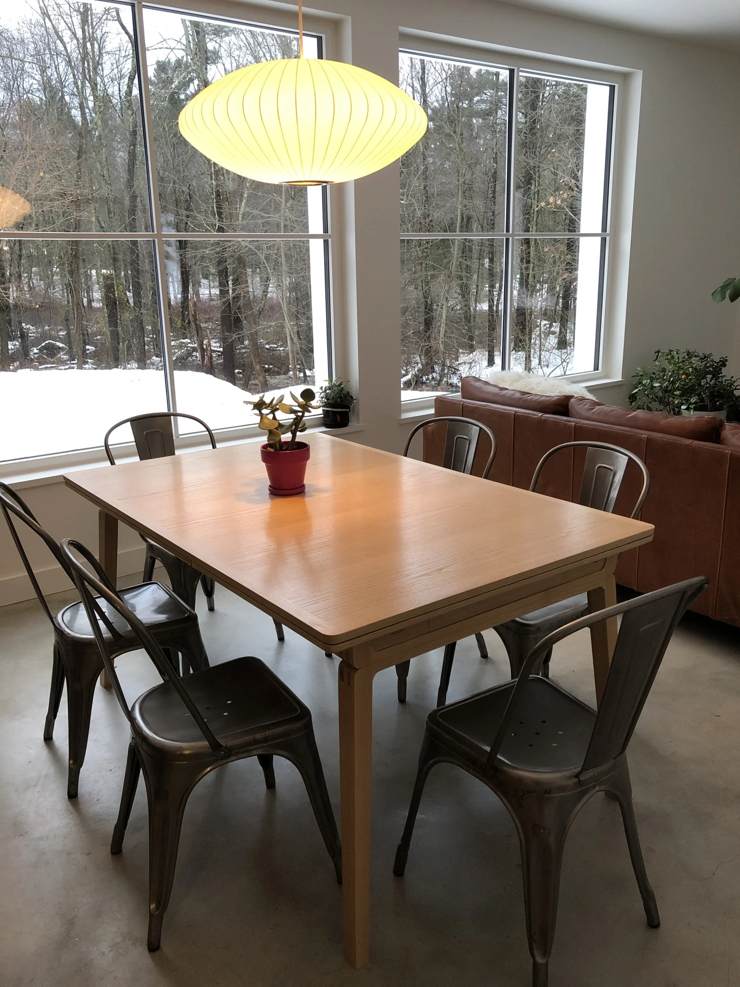 Draw leaf dining table