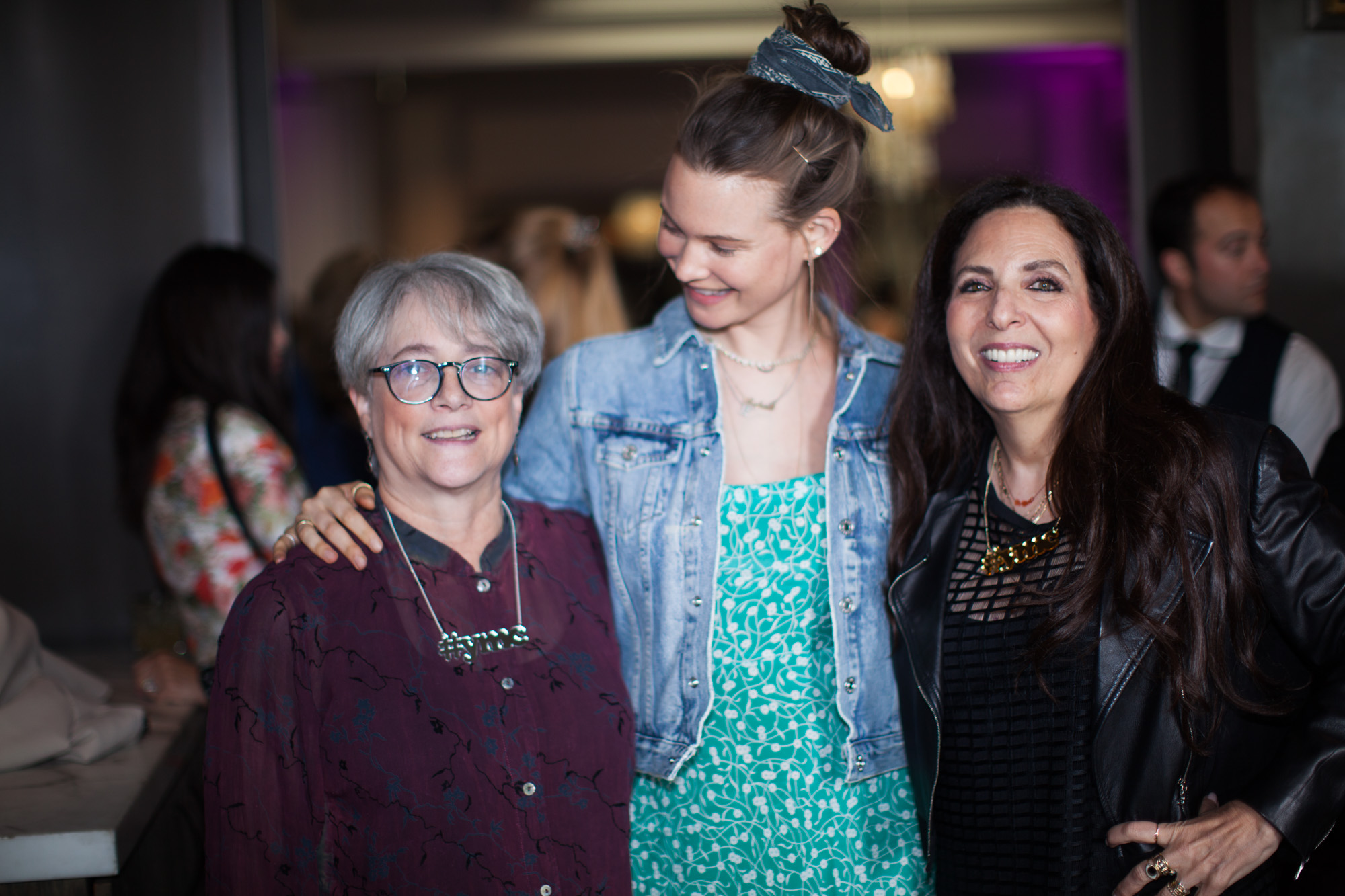 Cofounders Sharon Feldstein and Patsy Noah with Behati Prinsloo