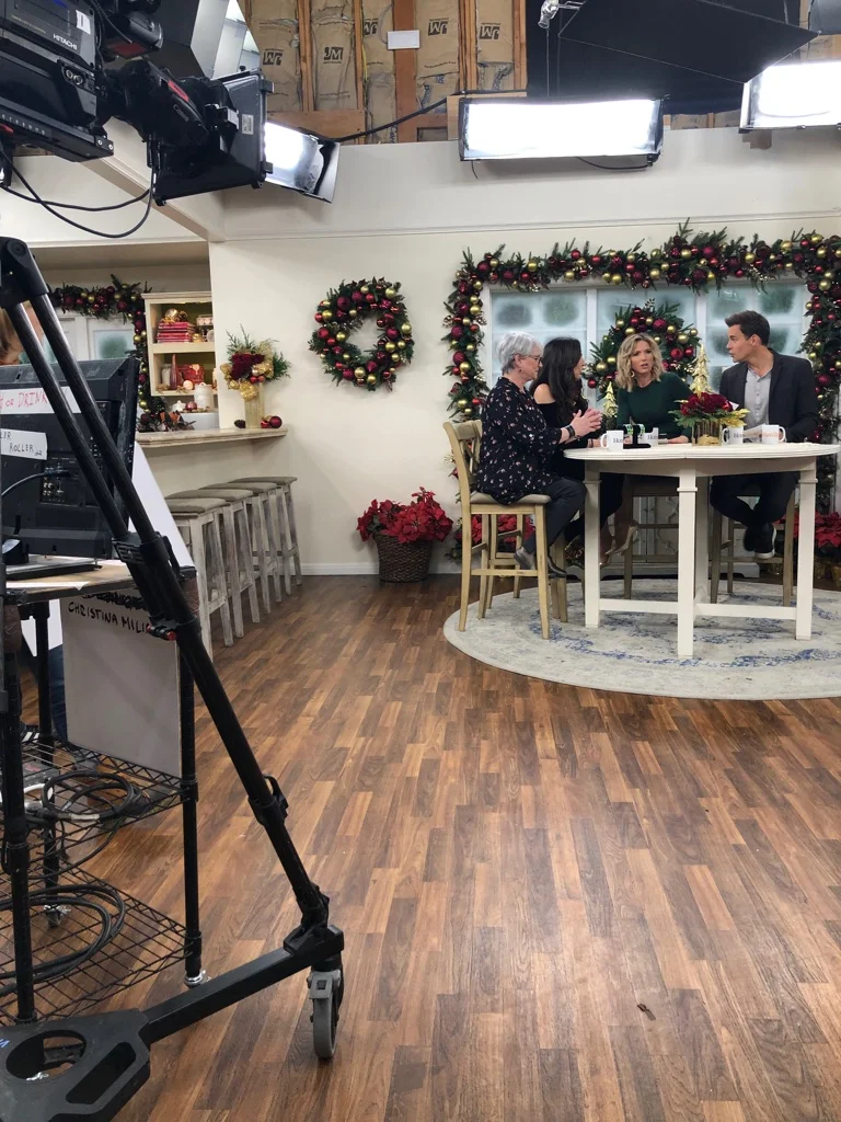Cofounders Sharon Feldstein and Patsy Noah on set of Home & Family