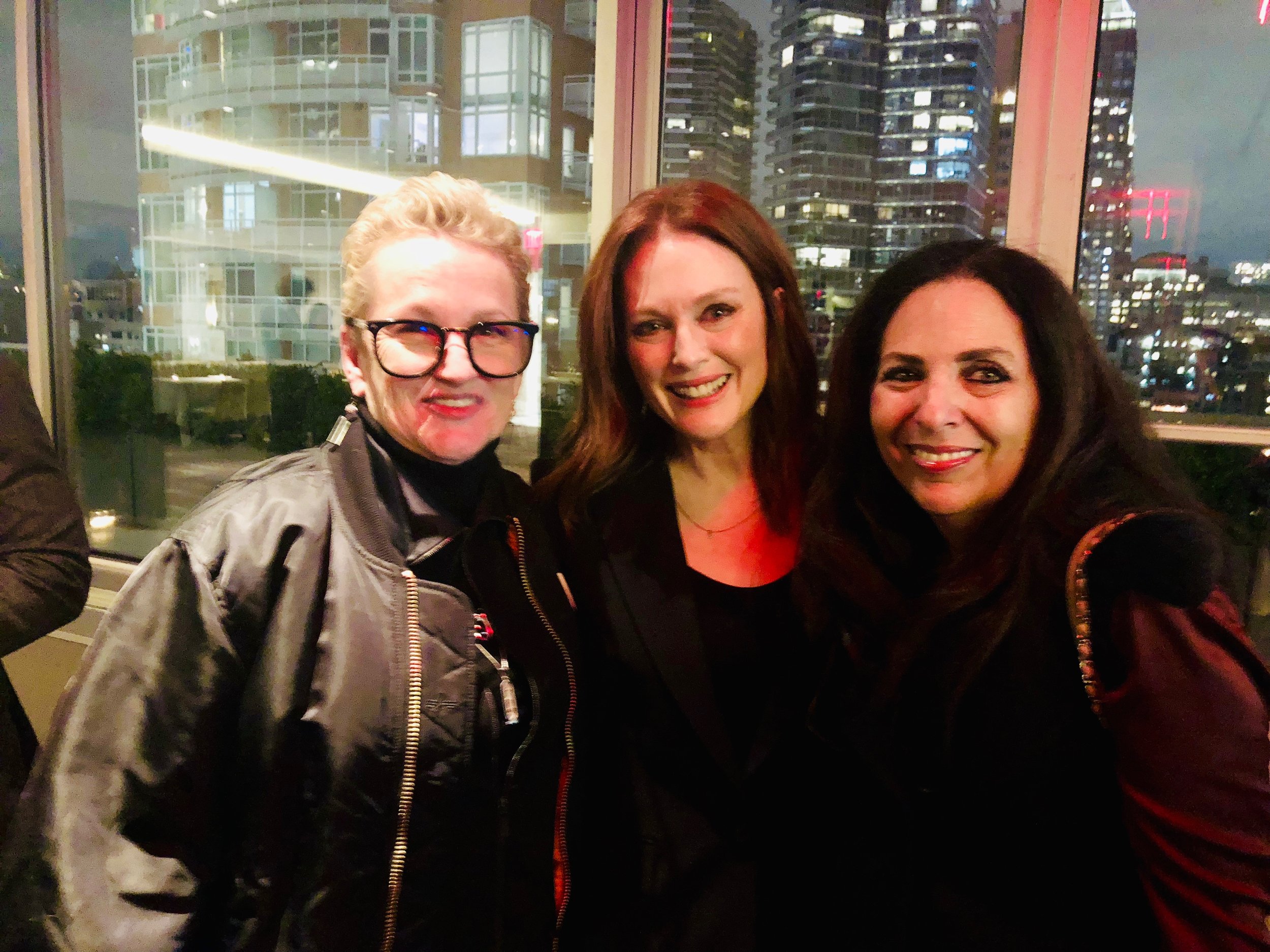 Terria Joseph, Julianne Moore and Cofounder Sharon Feldstein