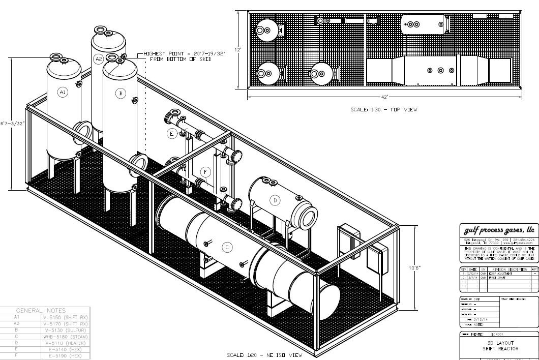 2 MM SCFD High Temperature Shift Reactor