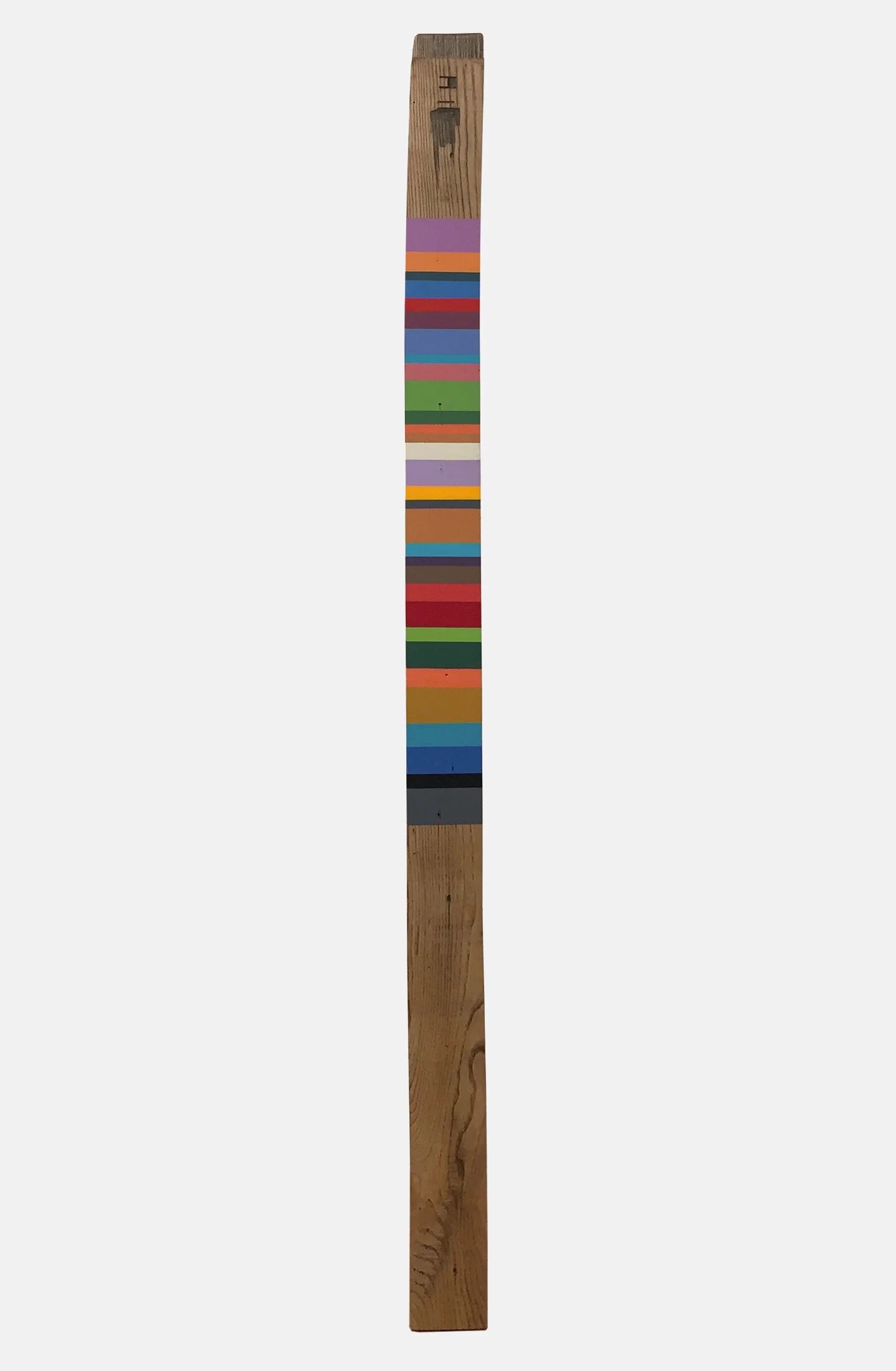 larry slezak - pandemic timeline, ‘october’, 75” x 3.75” x 2.75”