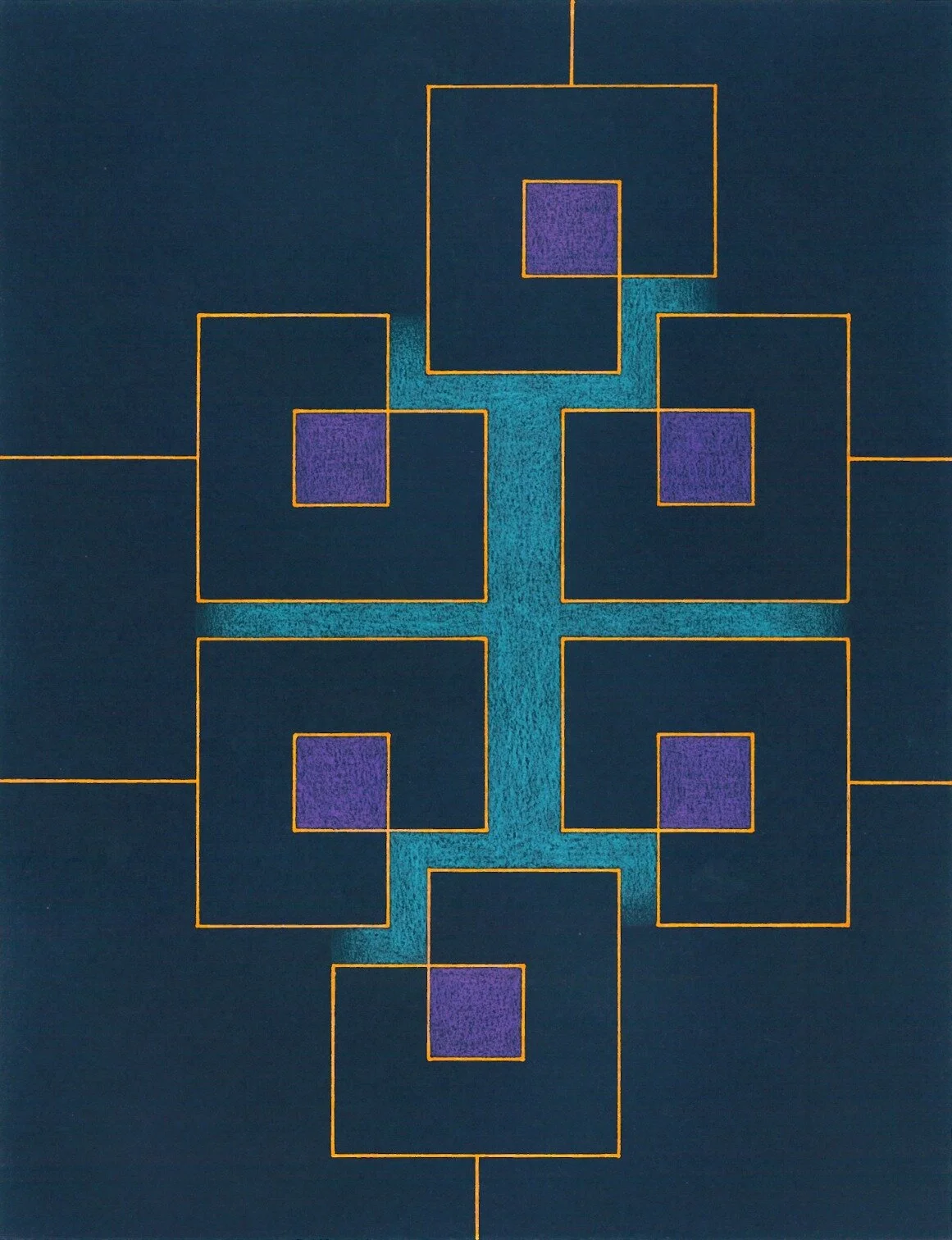 Circuit Floorplan #237. Colored Pencil and ink on paper, 13” x 10”. $400
