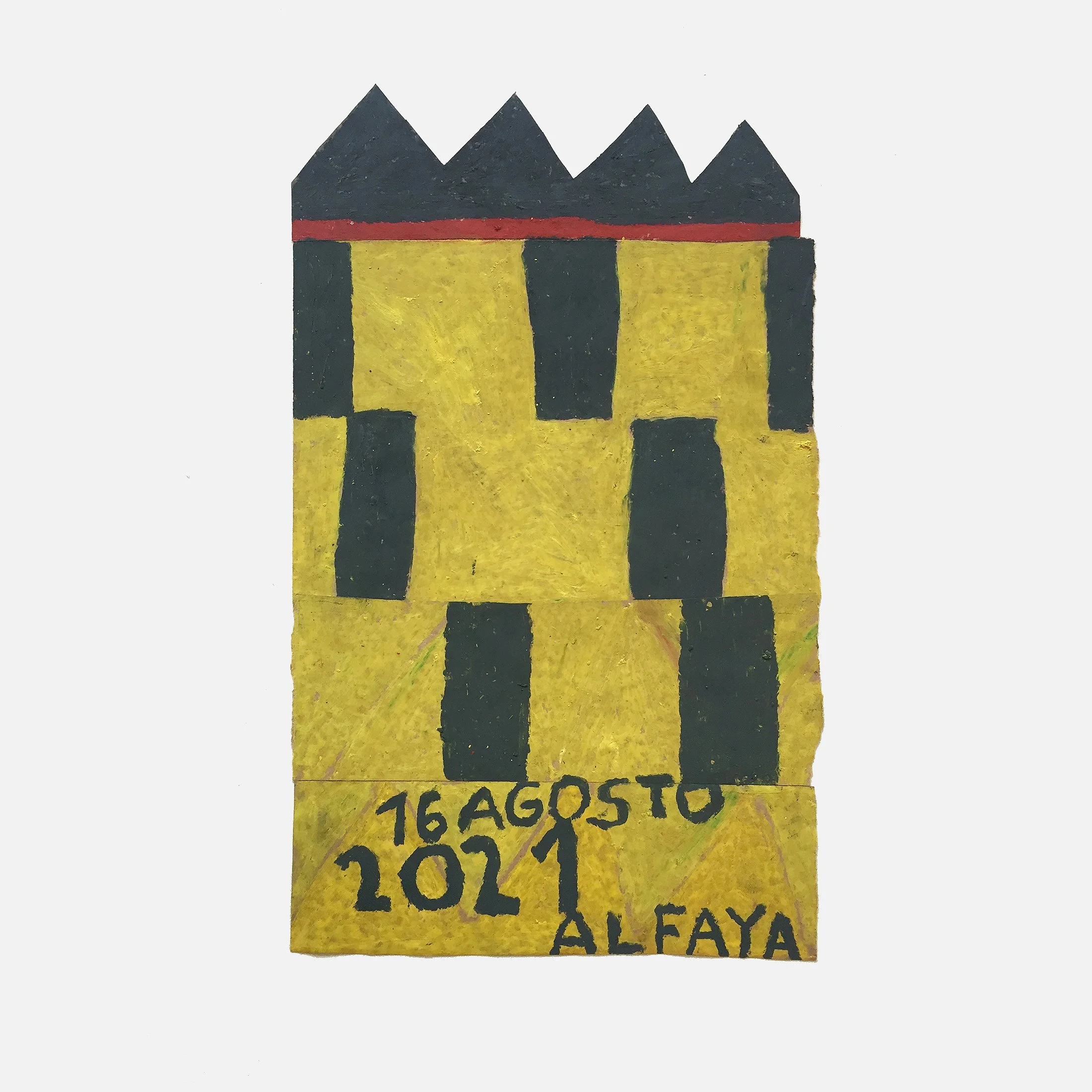 No. 7 - 16 3/8” x 10”, mixed media, 2021. $350.
