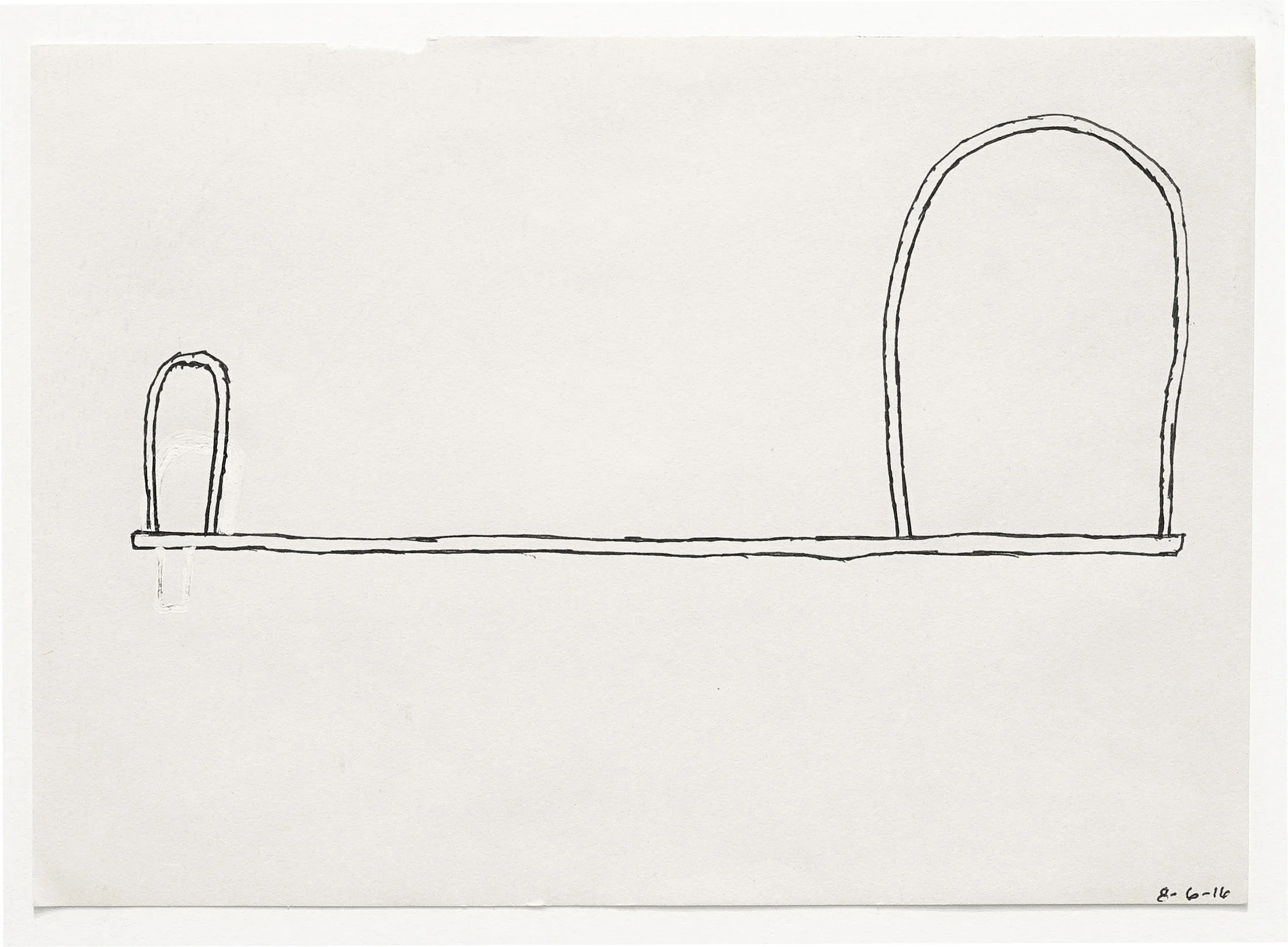 Above the Fray - 7” x 10”, (framed 14” x 16.5”), ink & wite-out, 2016. $950.