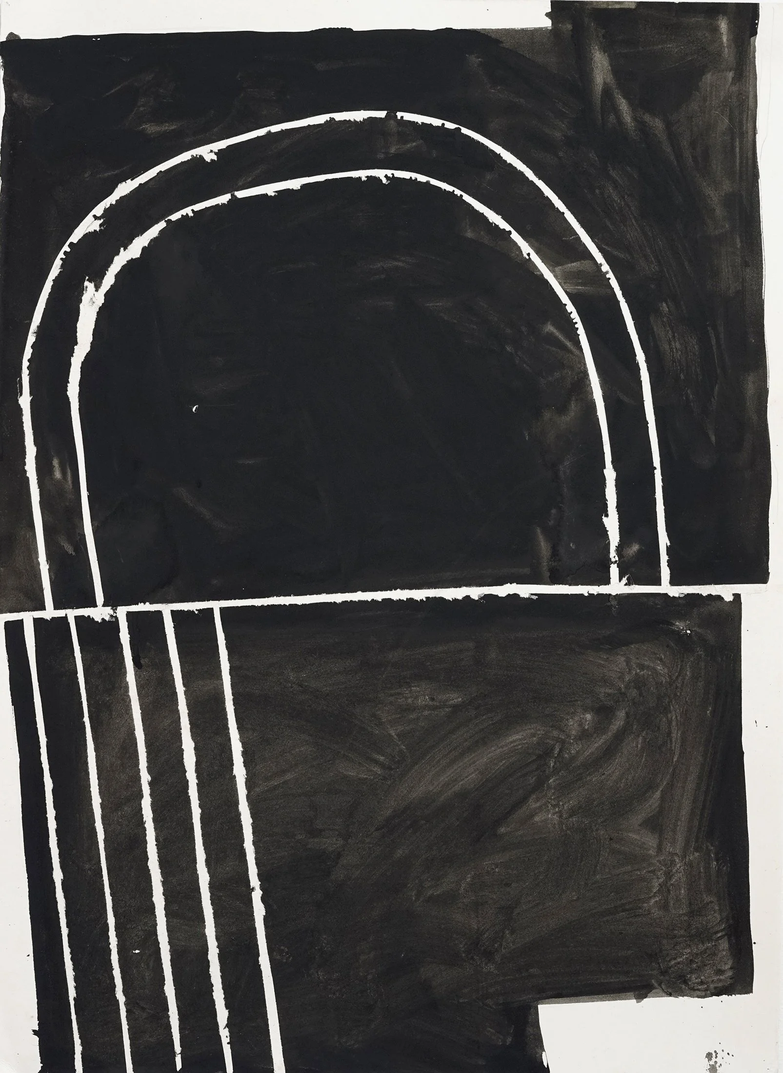 Hog Island - 22” x 30”, gouache on paper, 2021. $1,100.
