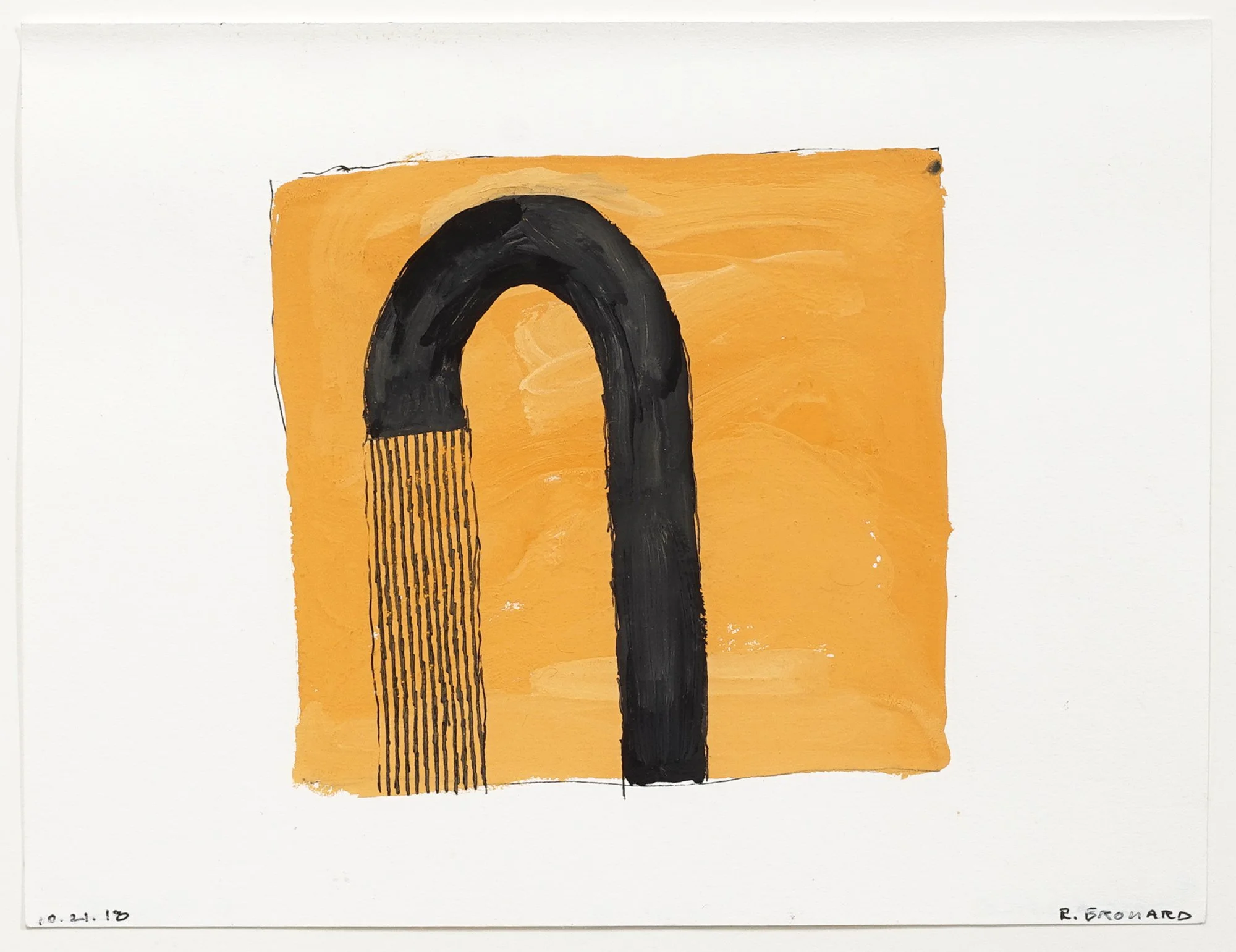 Stay Awhile - 7.5” x 9.75” (framed 14” x 16.”), ink, gouache, wite-out, 2018. $950.