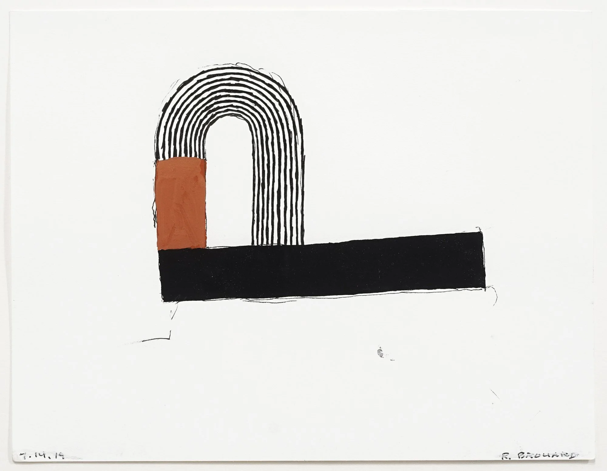 Herring Cove - 7.5” x 9.75”, 7.5” x 9.75”, (framed 14” x 16.”), ink, gouache, wite-out, 2019. $950.