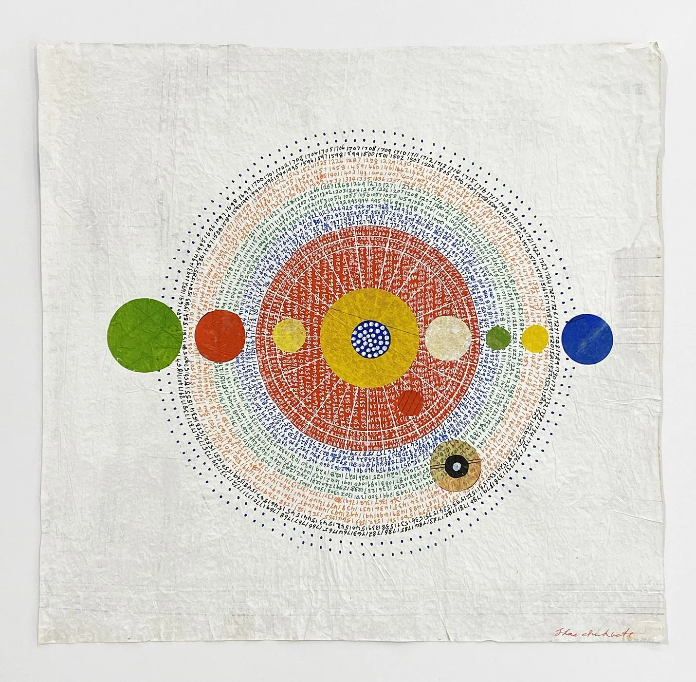 No. 12 - 23” x 23 3/4”, acrylic on paper, 2022. $1,100. sold.