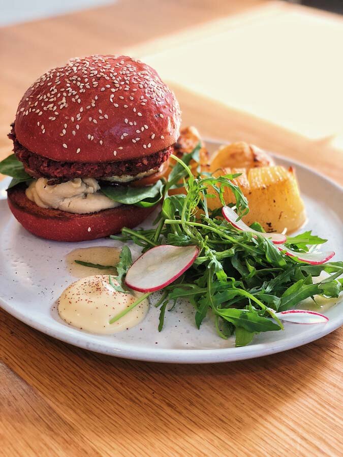 Beetroot burger Vegan Restaurant