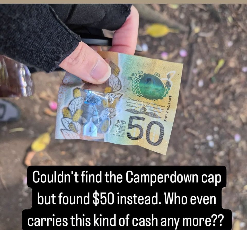 Congratulations Sew Dog, a Cap at Rozelle Interchange and left at Cap at Camperdown Cemetery for someone else to find &hellip;.. $50 well deserved! Hint &hellip;.. there is a bit of leaf coverage at this Camperdown location. @ridewithgps @notchas