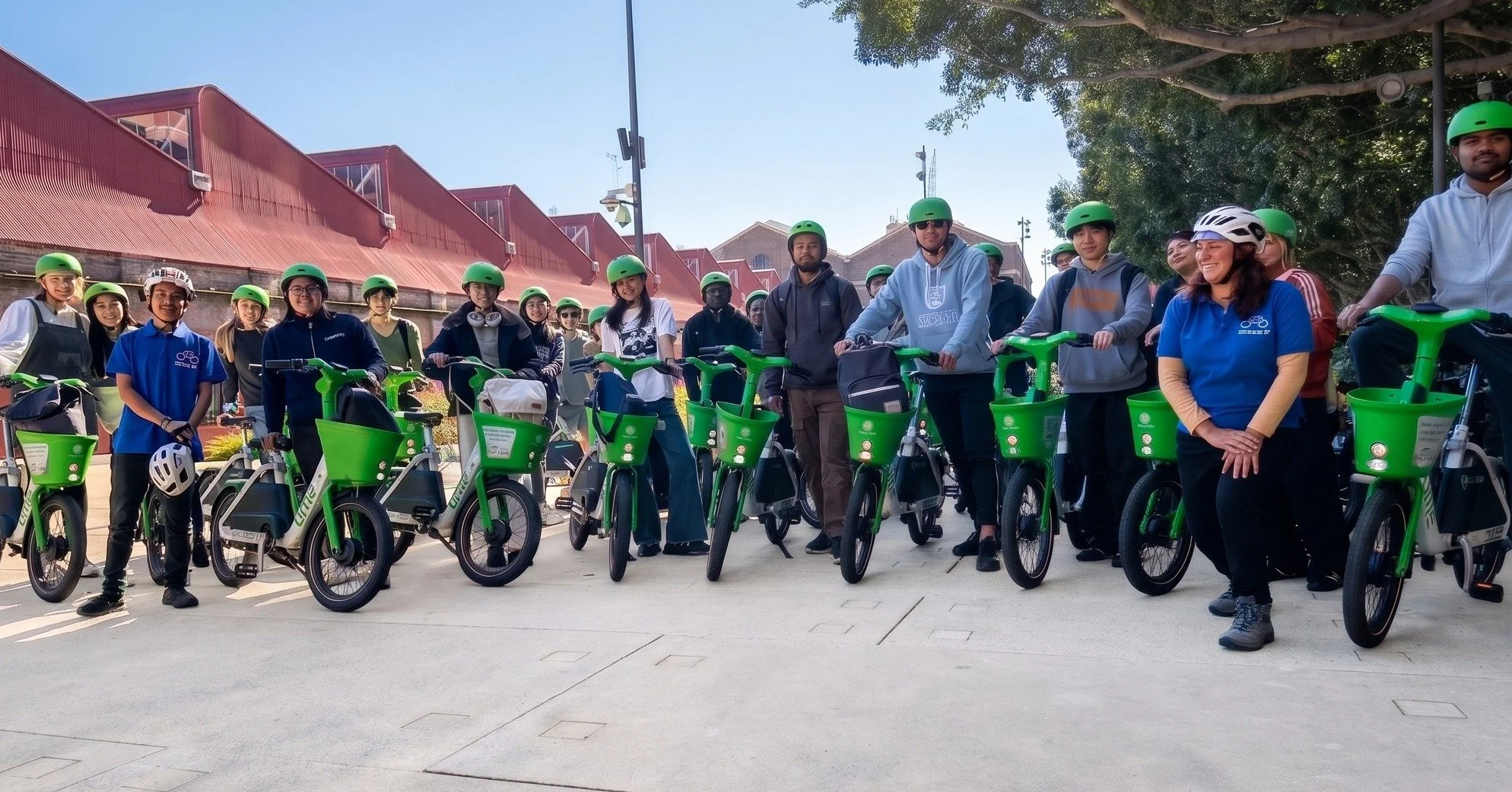 There&rsquo;s a big difference between seeing Sydney from a bus or train and travelling through it by bike.

On our recent guided ride with University of Sydney students, Lime share bikes gave the group the opportunity to explore the city at bike spe