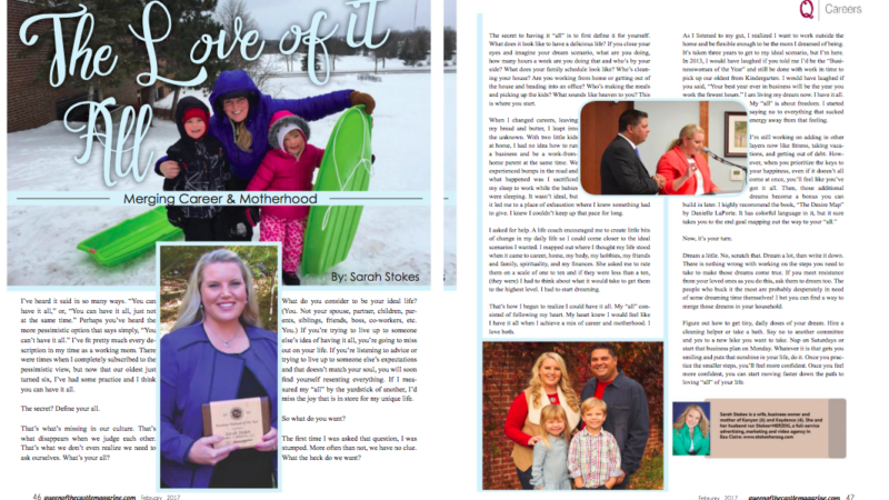 Queen of the Castle Magazine features "The Love of it All" by our own Sarah Stokes
