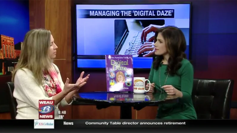 Andrea Gribble of #SocialSchool4EDU discusses fighting the "Digital Daze" on WEAU 13 News
