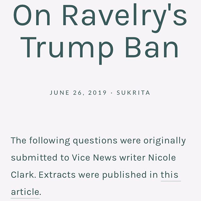 New post up on the @unfinished_object website, you can read more via the link in the bio⁣⁣
⁣⁣
@_unfinishedobject member @su.krita was interviewed by Nicole Clark for @vice regarding @hi.ravelry and their recent ban on Trump, the full piece can be fou