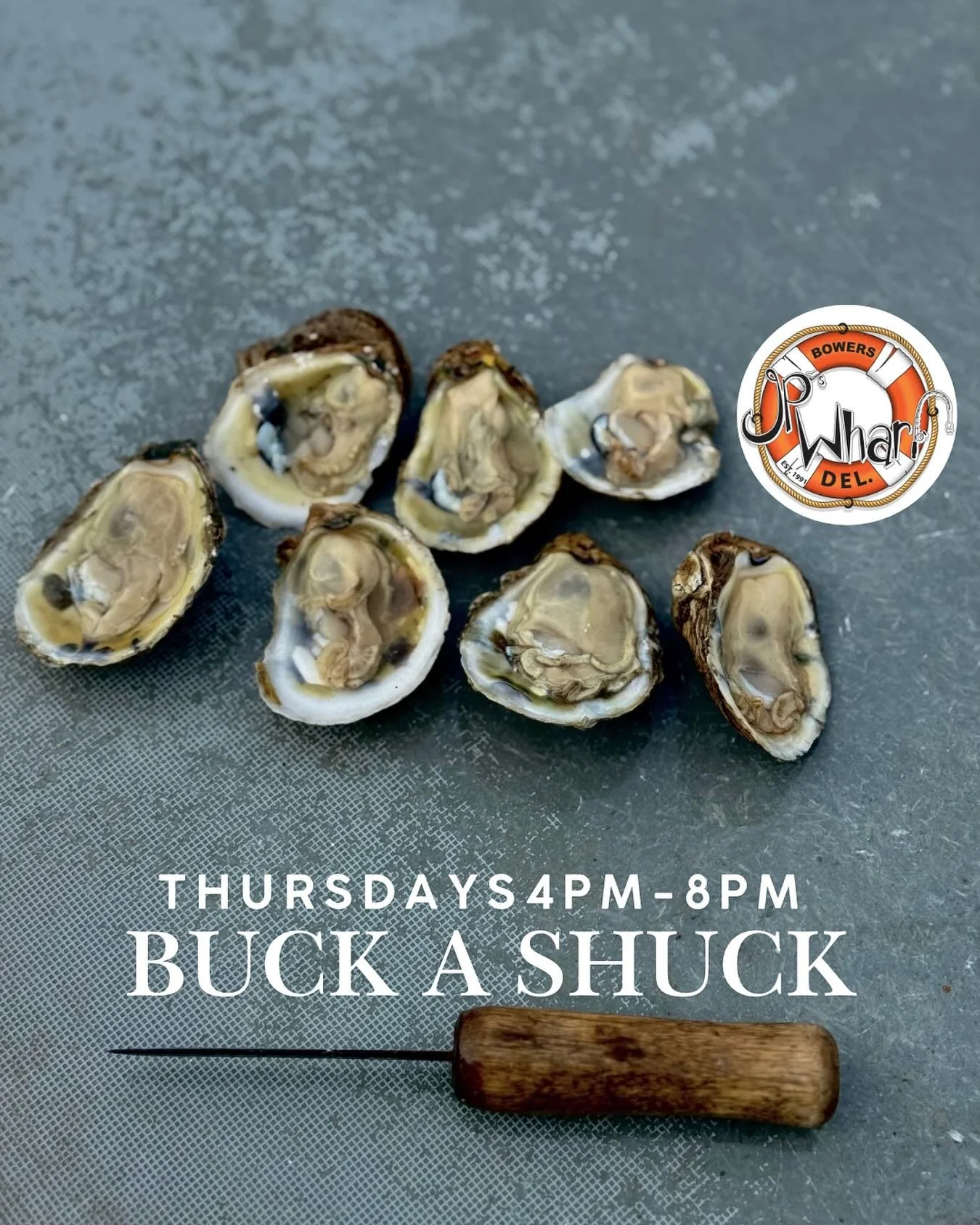 See you at 4pm for Buck A Shuck &amp; Oyster Night! 🦪