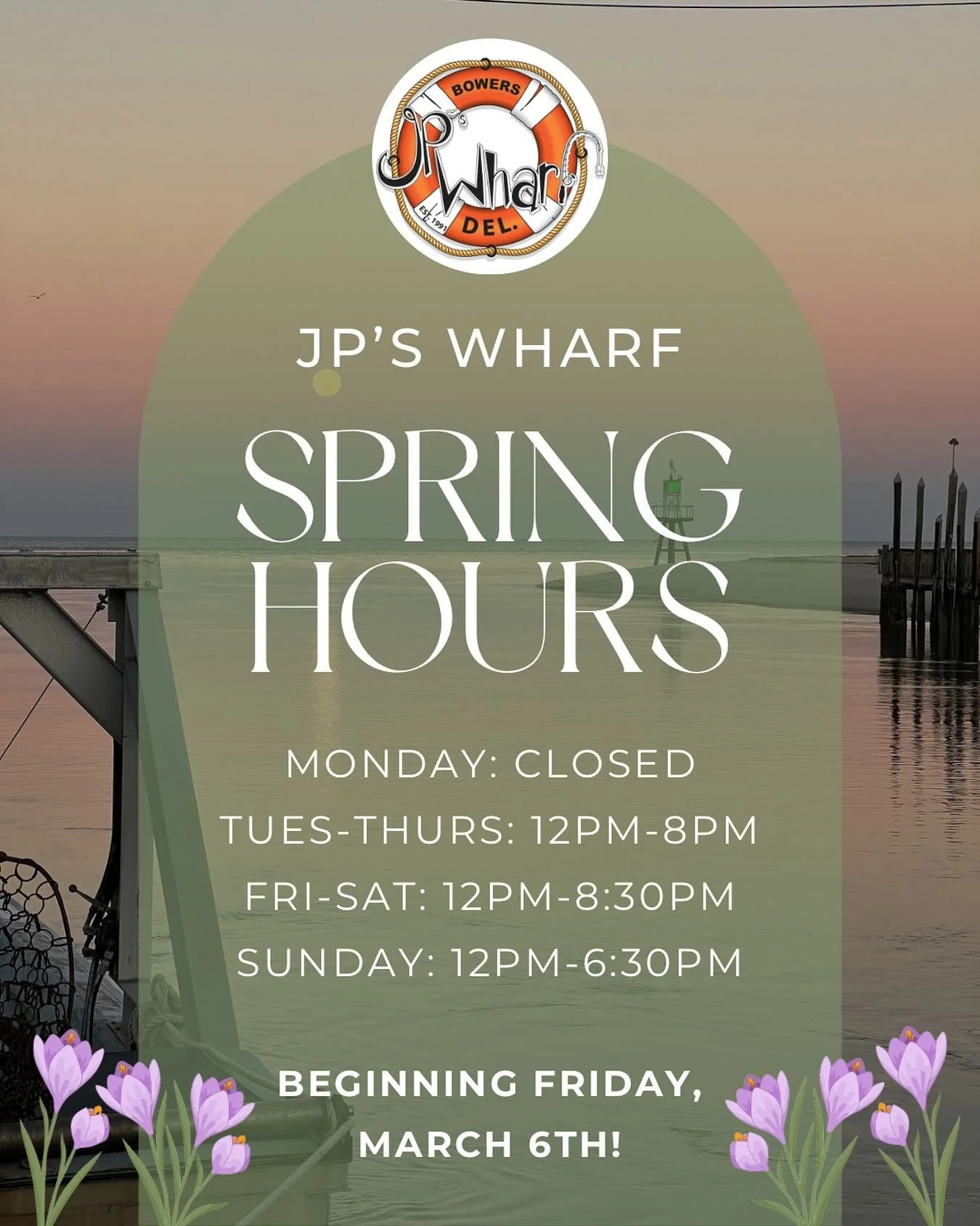 Kicking off the start of the season with lunches all week!! 🌷 We can&rsquo;t wait to see you on Friday at noon!! 🦀