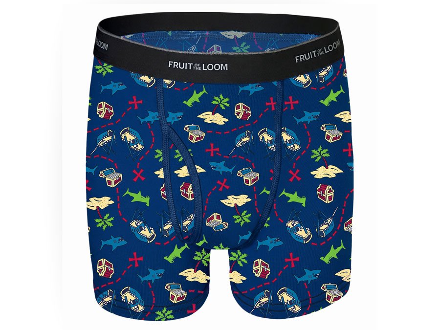 Sea themed patterns on children's underwear