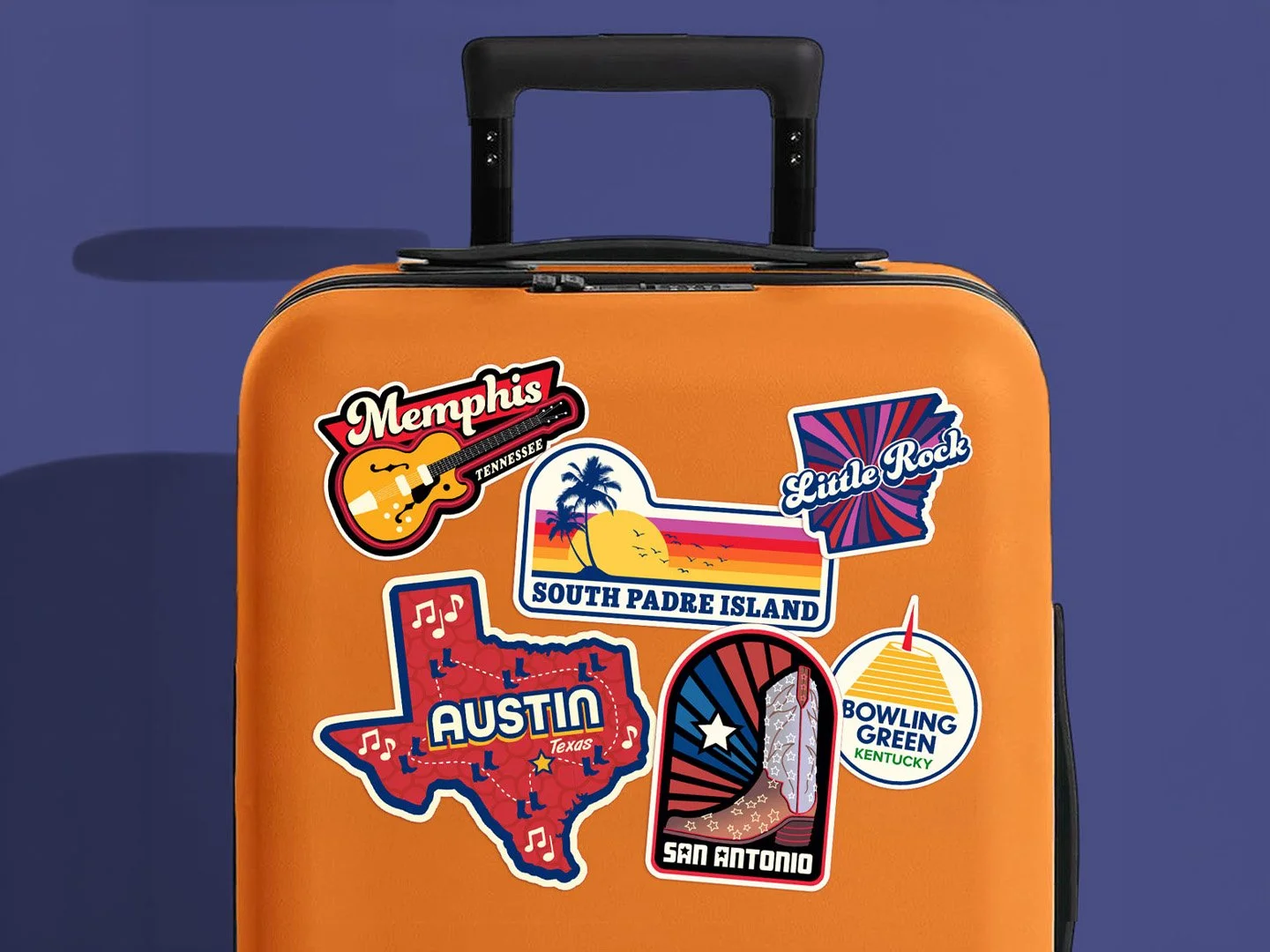 Getaway program travel stickers