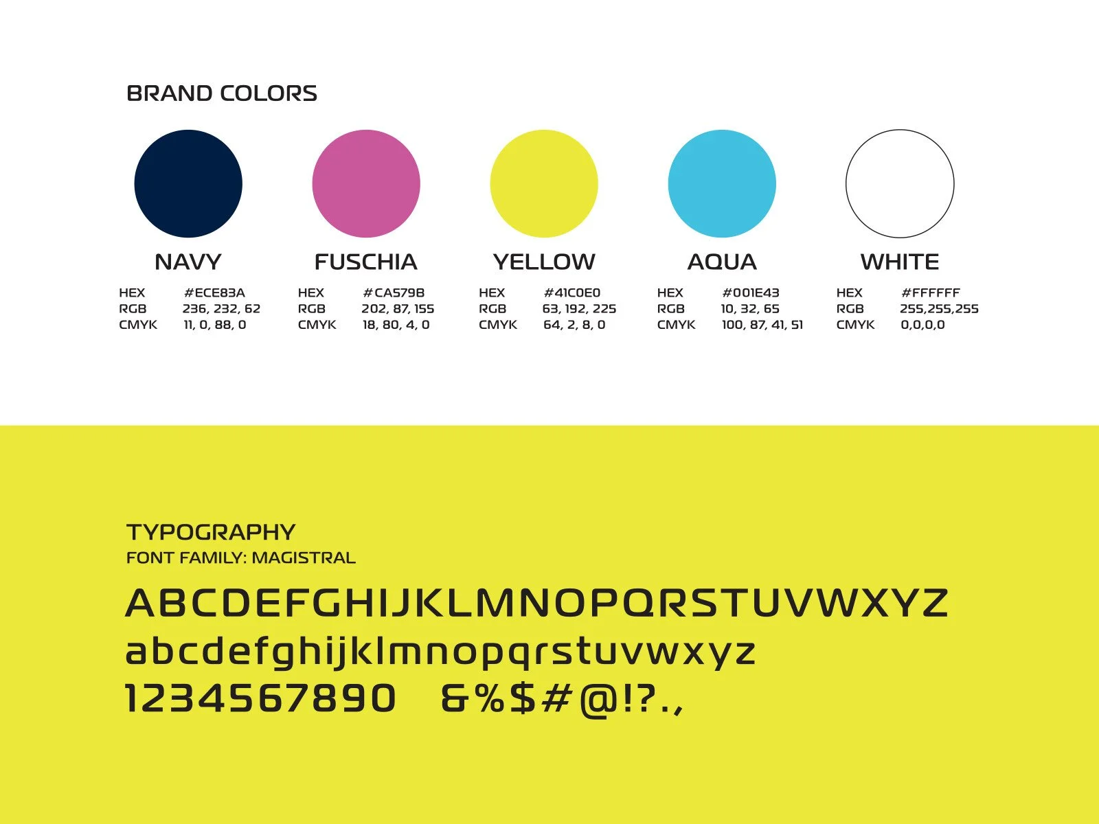 Clairemont Pins & Pixels color palette and typography