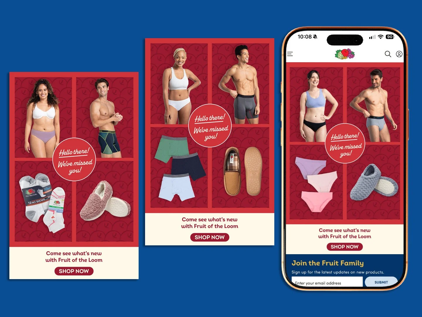 Fruit of the Loom email graphics