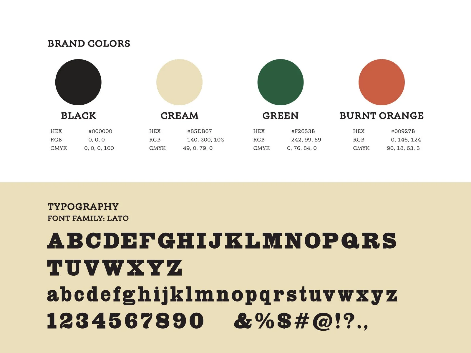 Cave City branding color and typography