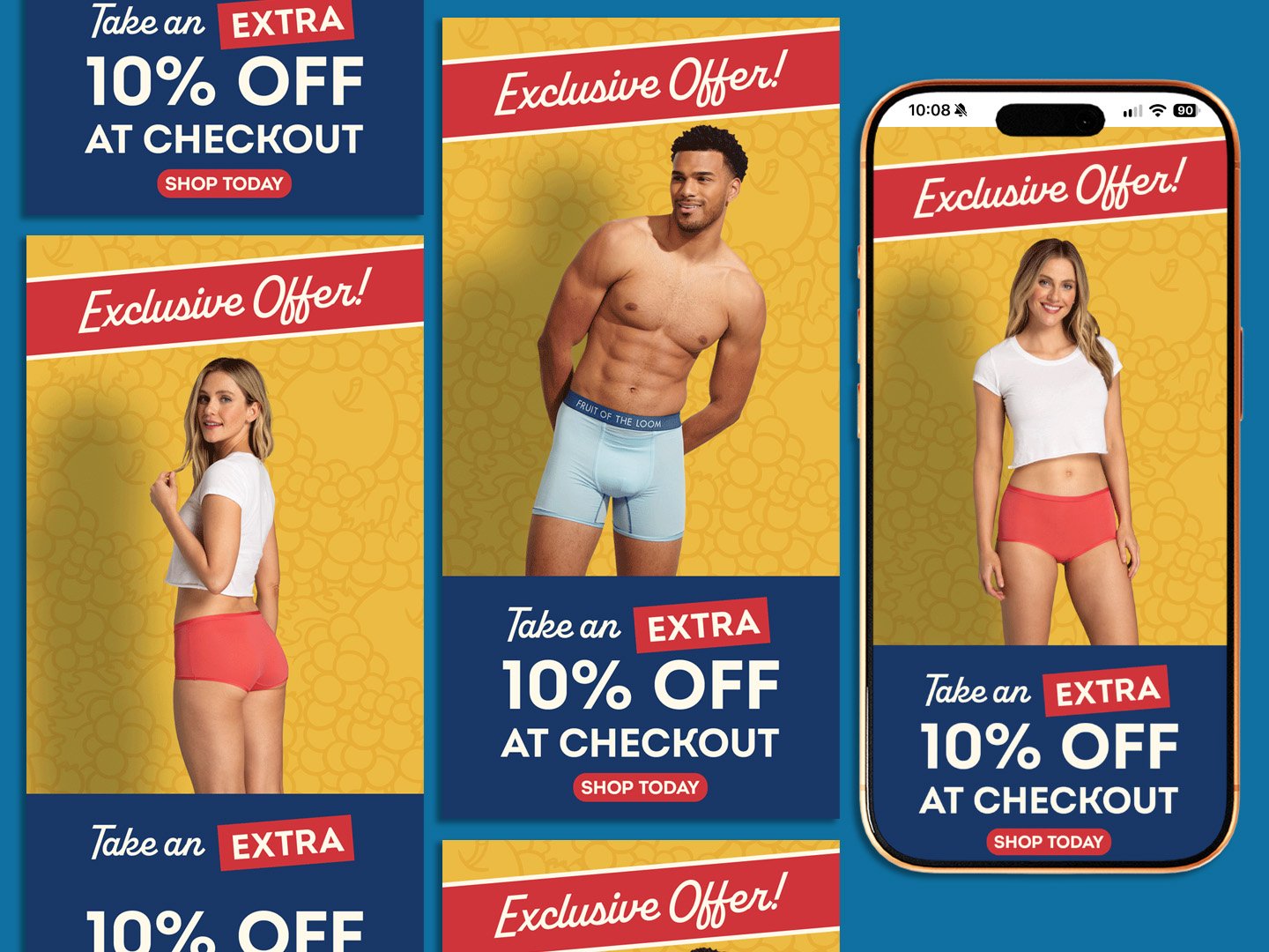 Fruit of the Loom email graphics