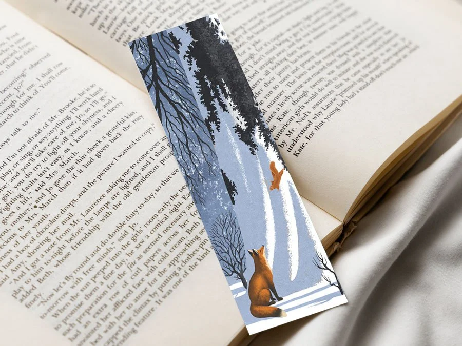 Fox and Squirrel Bookmark