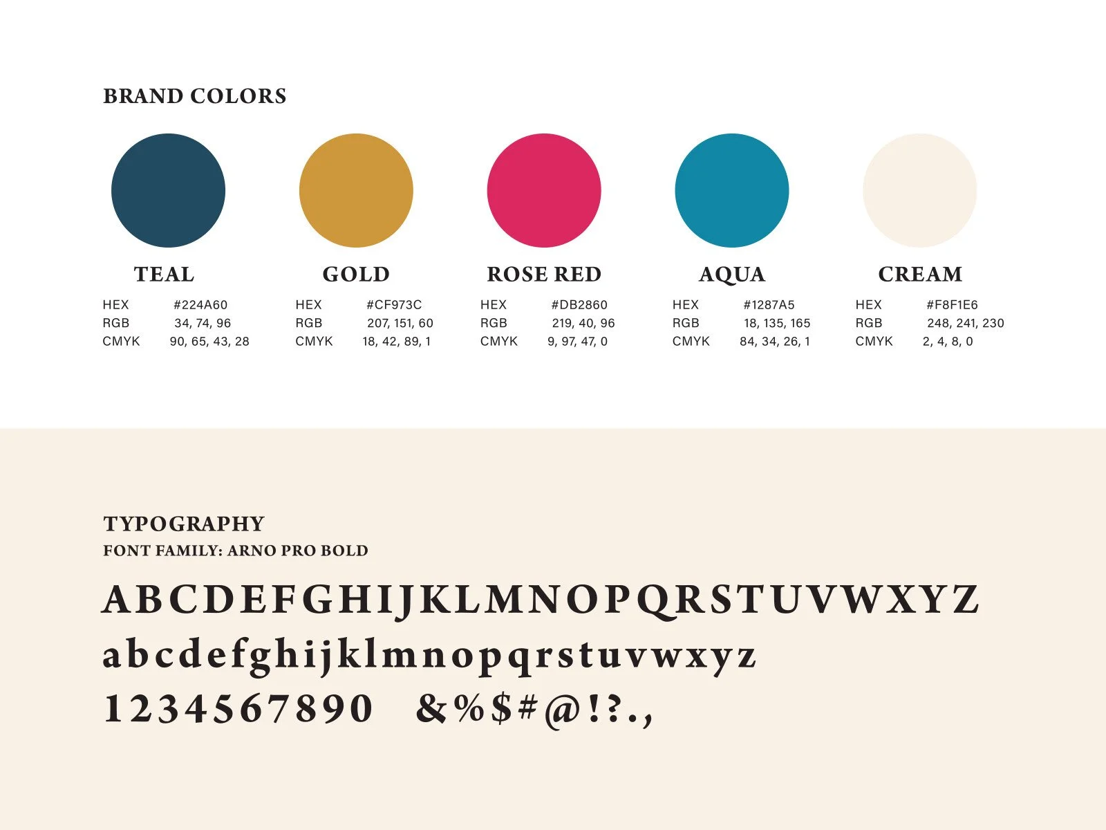 Poplar Place color palette and typography