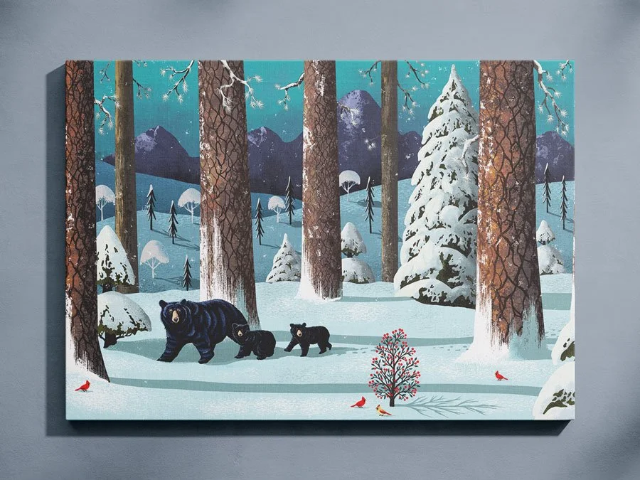 Bears illustration Wall Art