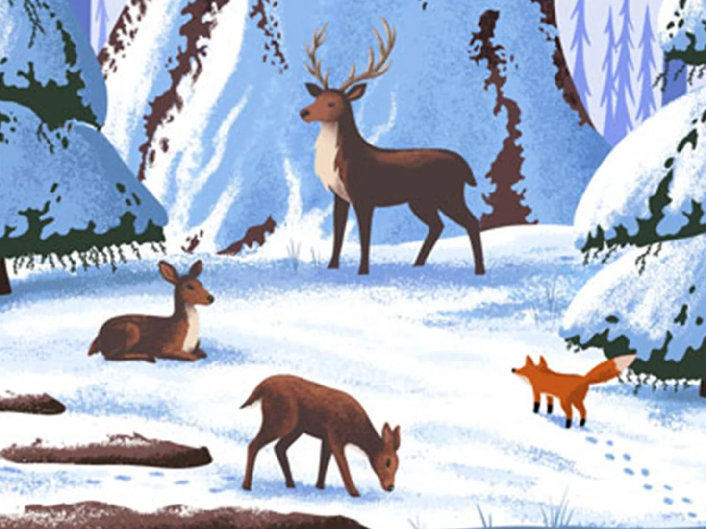 Deer and Fox illustration