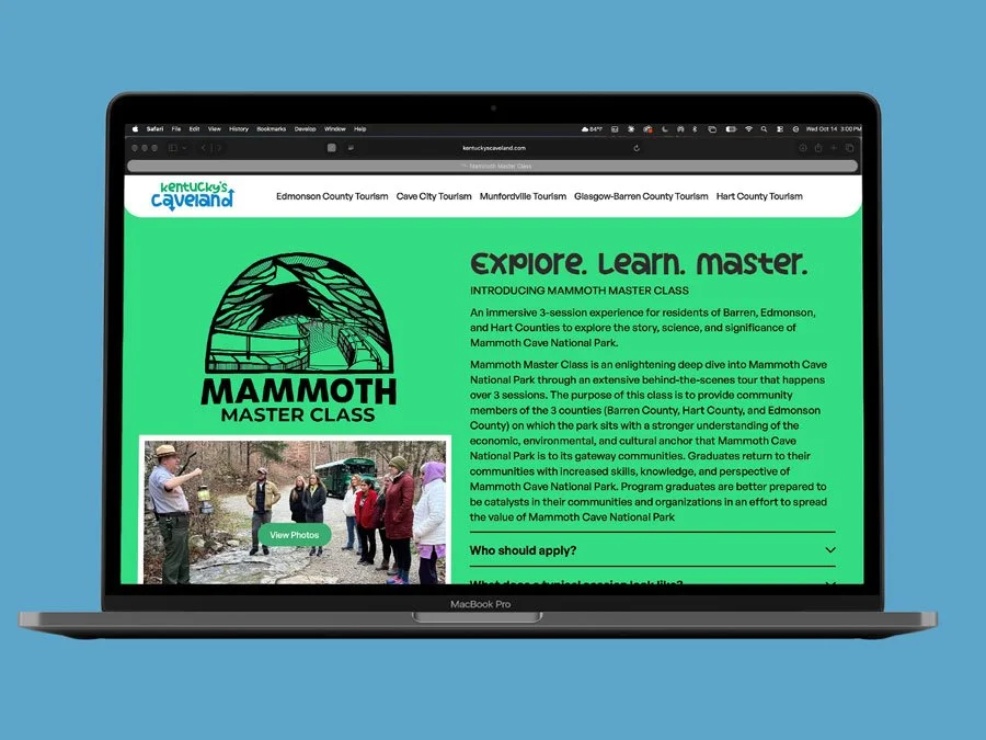 Mammoth Master Class website page