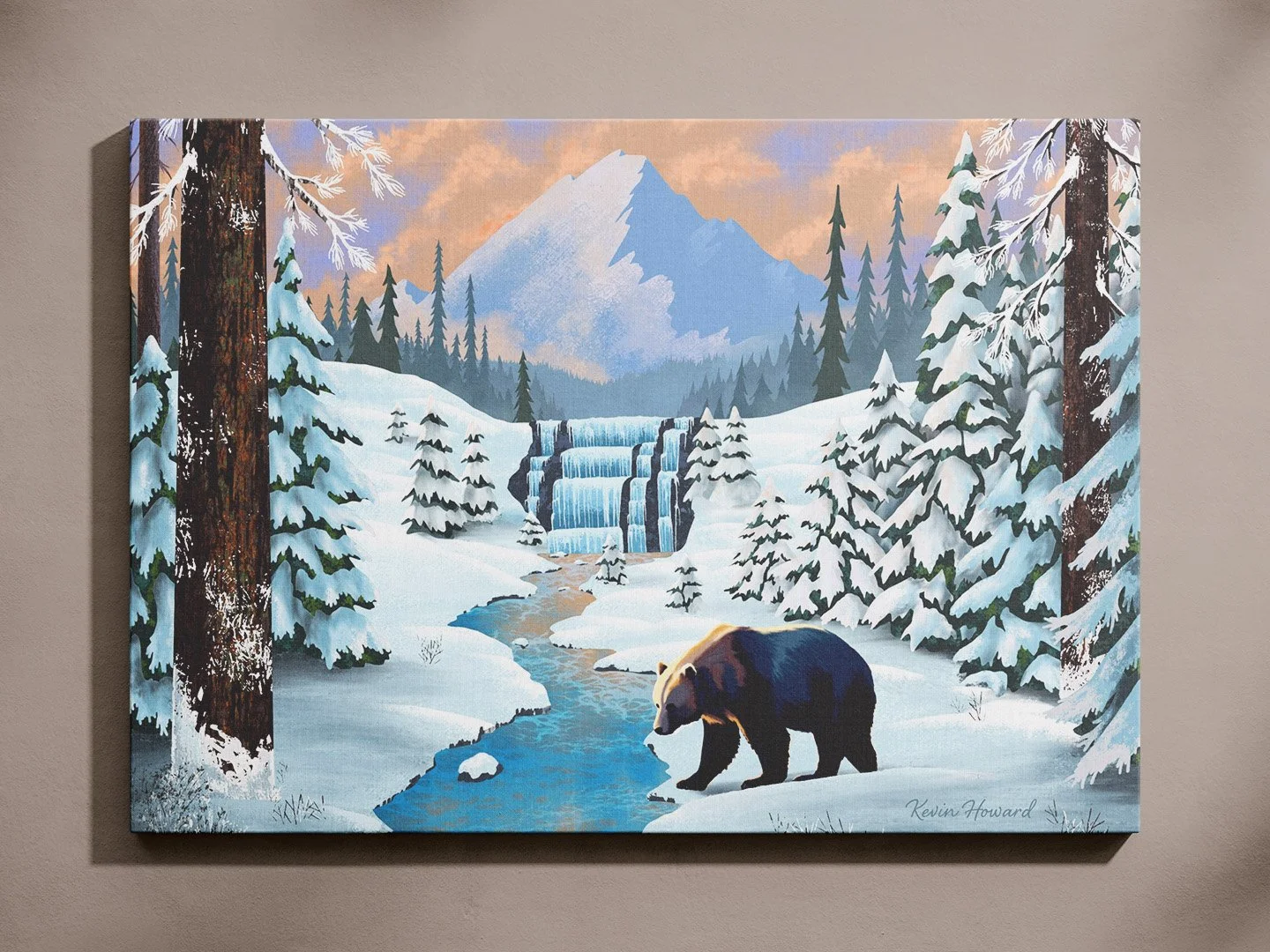 Bear Falls wall canvas