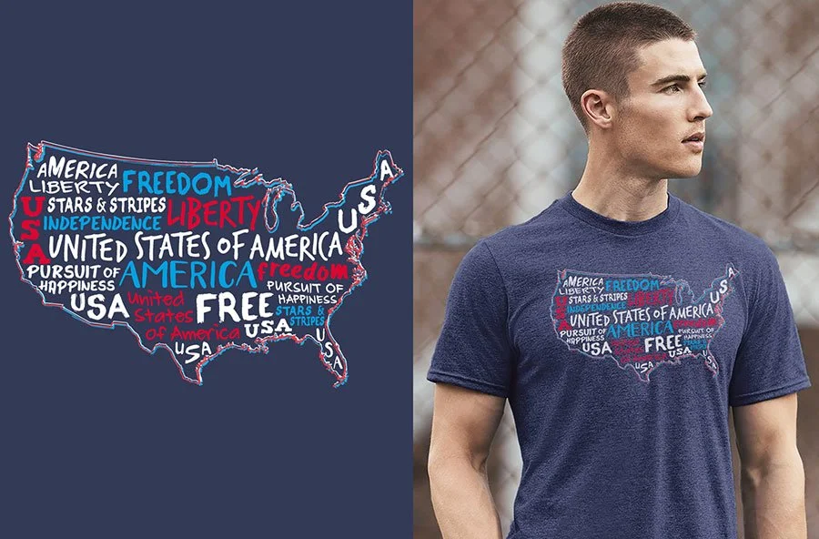 Americana t-shirt graphic