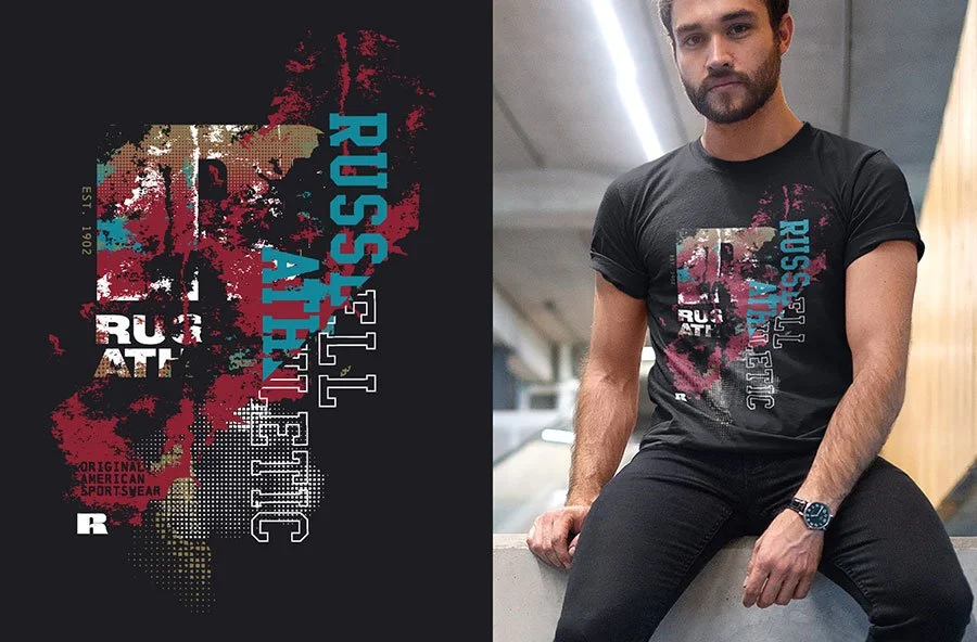 Distressed Logo T-shirt Graphic