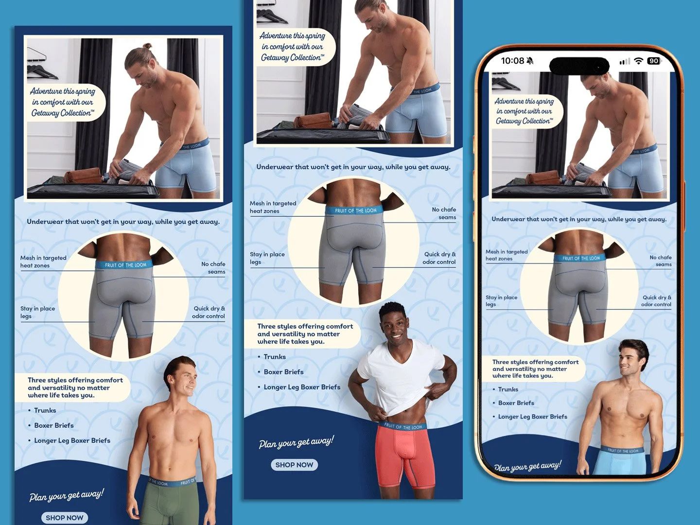 Fruit of the Loom email graphics
