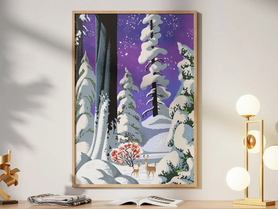 Snowy Forest Illustration