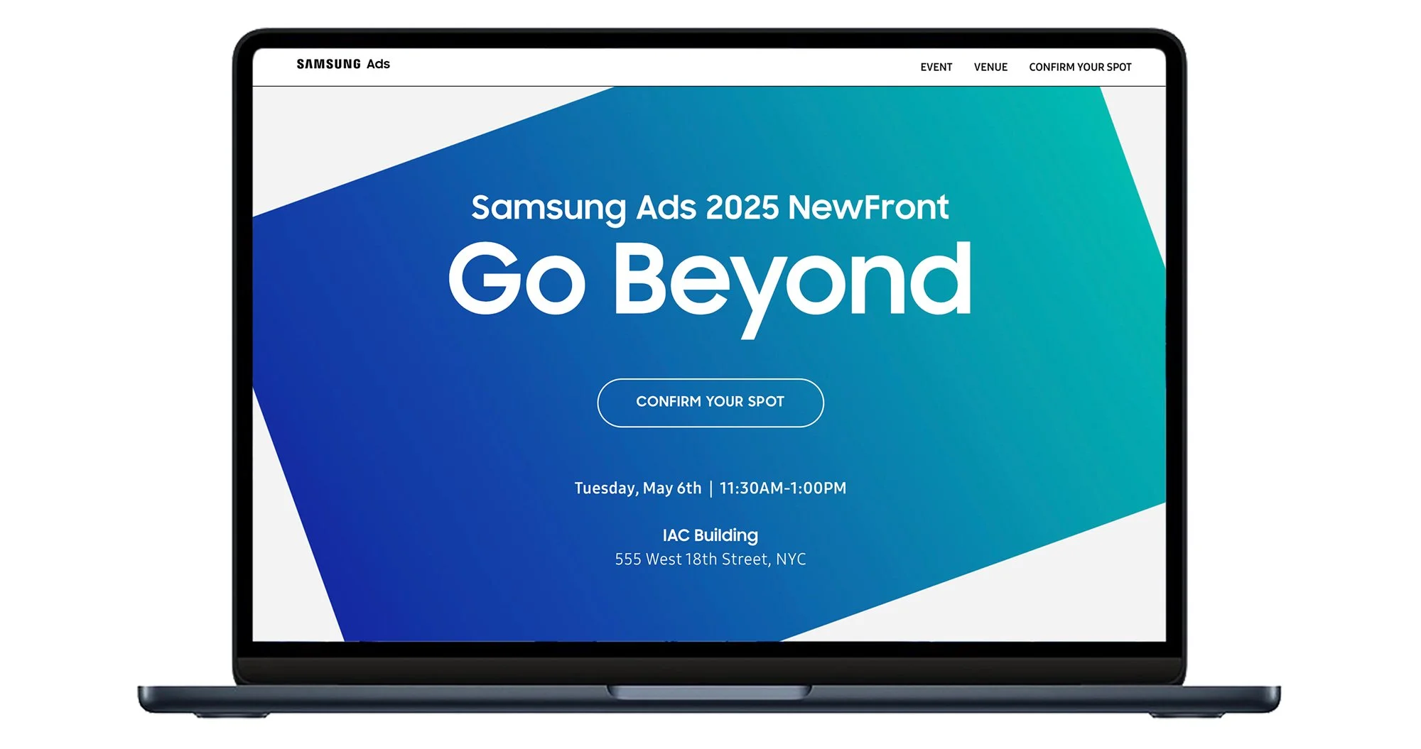 Samsung Ads 2025 NewFront - Event Registration Page