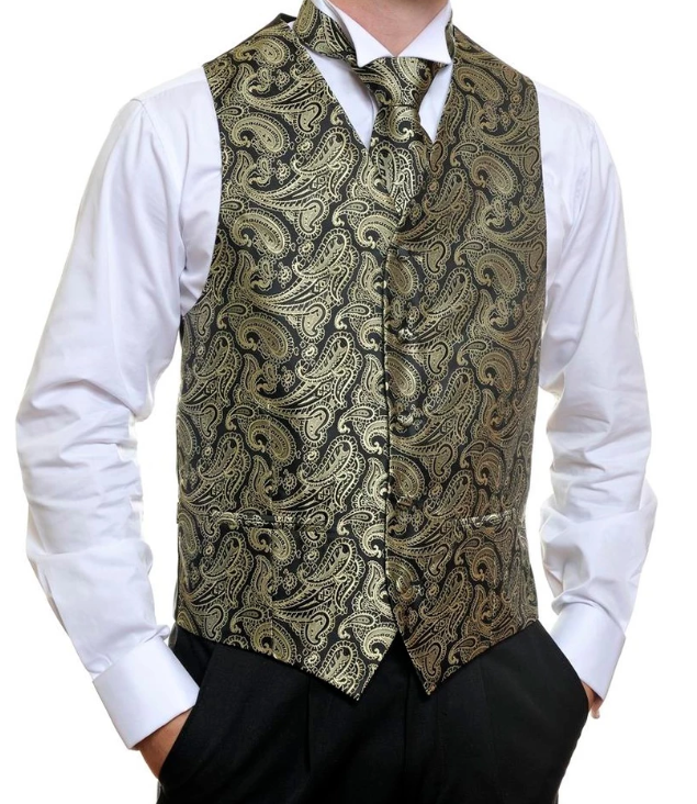 black suits with vests