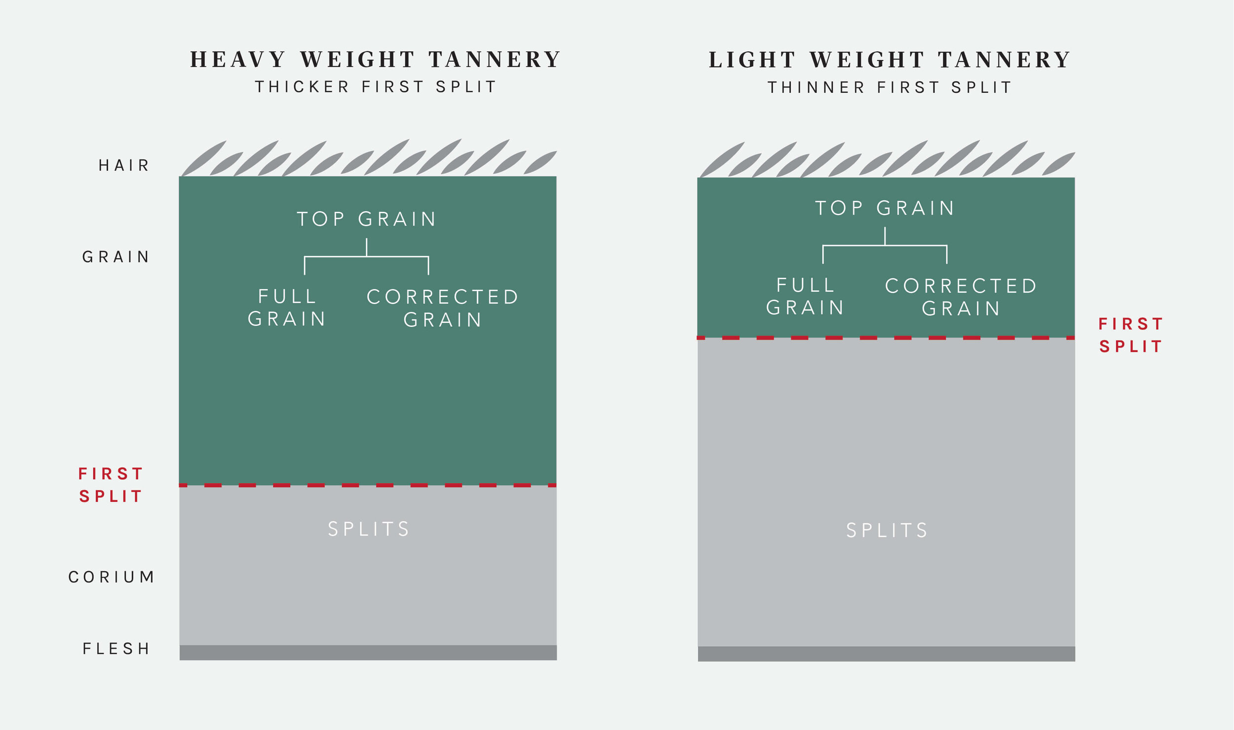 Understanding Leather Grains: Top Grain, Full Grain, Corrected Grain, The  Tannery Row