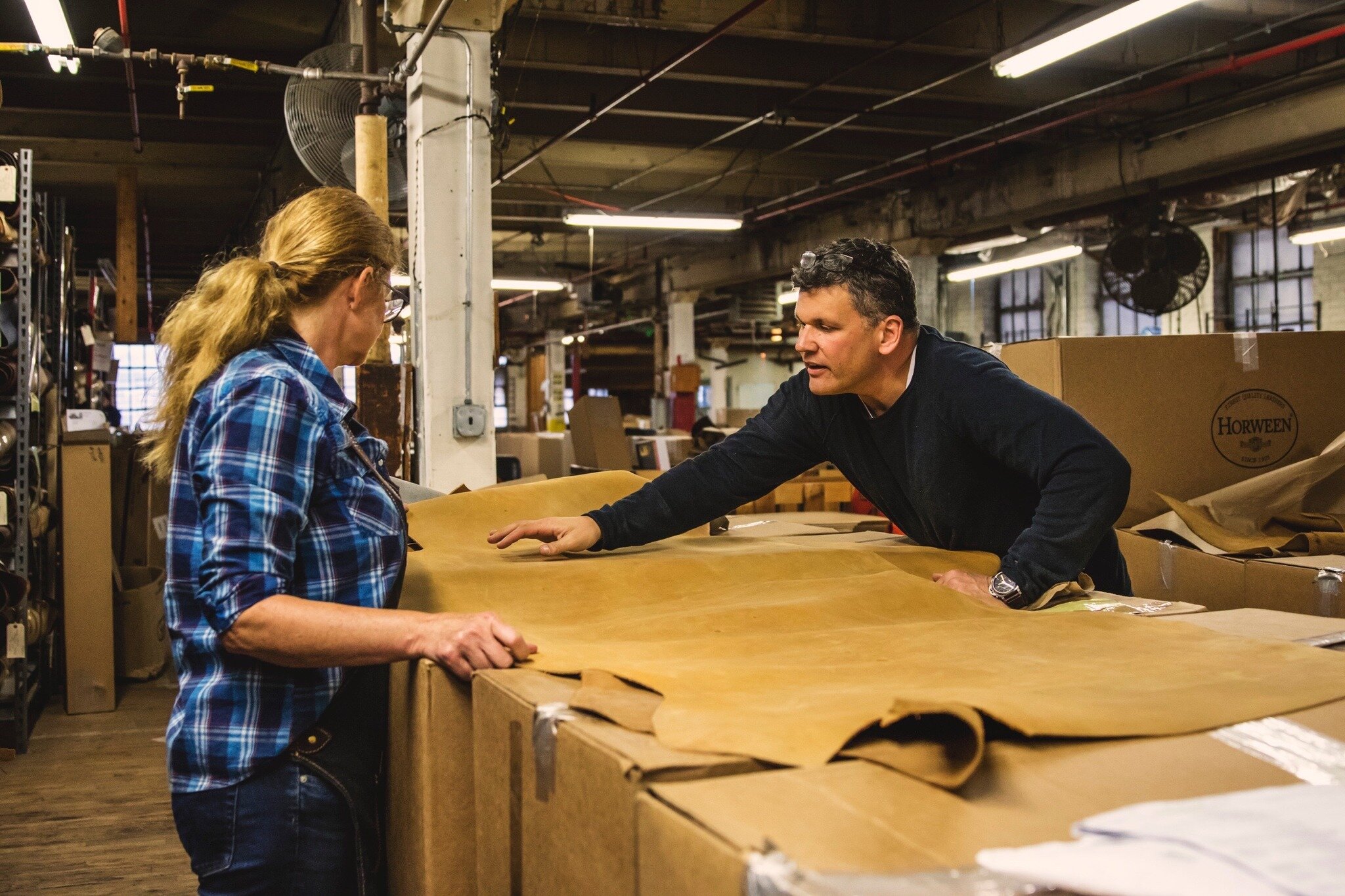 For the first 11 years of Tannery Row, we operated out of the Horween shipping room and have since expanded into a space in the West Loop of Chicago.