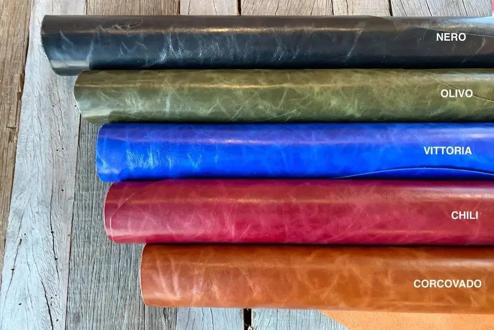 Onda Verde Calfskin Leather, Ghiaccio | The Tannery Row | Leather