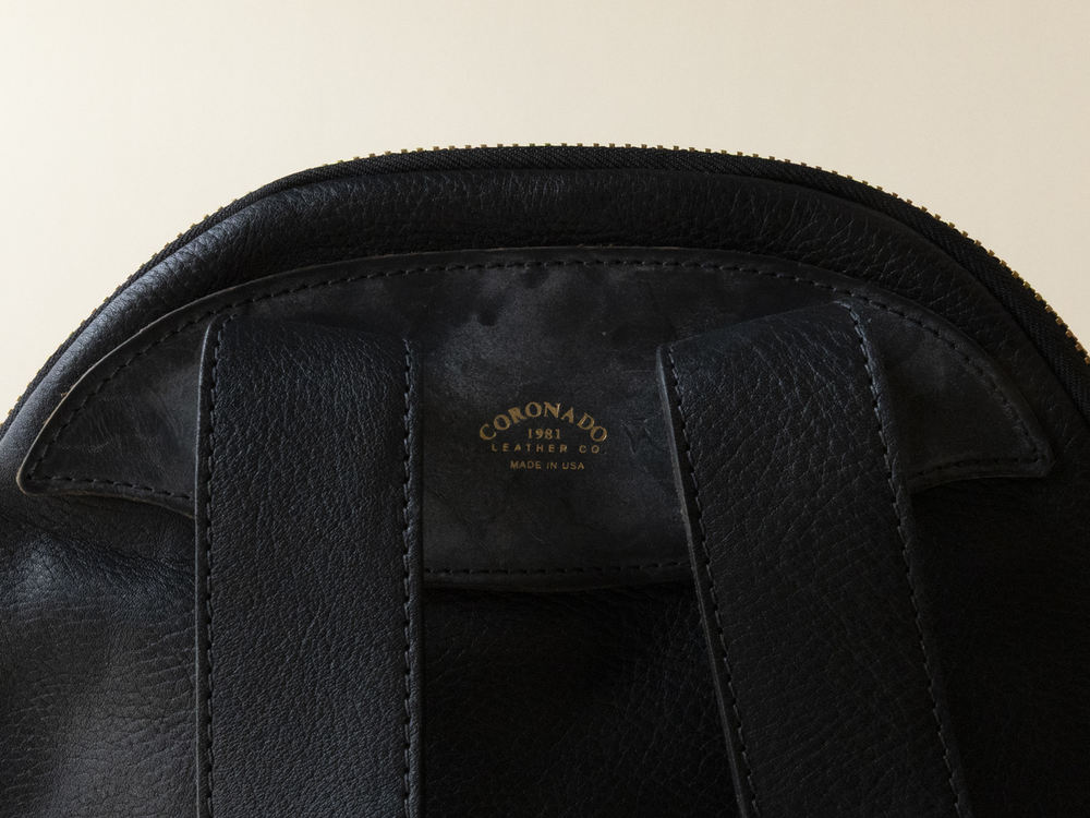 co lab black leather backpack Latico Leathers Explorer Laptop recycled textured vegan leather Compartments Colombian Leather Backpack